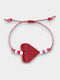 Artifact Women's Macrame Martaki Bracelet Red Heart Cord