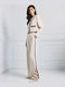 Damen Stoff Hose Vanilla