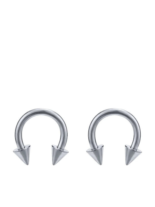 Steel Hypoallergenic Hoops 10mm Silver Pair
