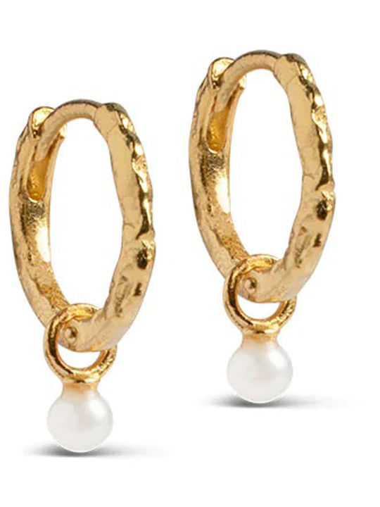 Cercei Cercuri Enamel Copenhagen Belle Pearl Argint 925 E271gm