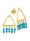 Women's Stud Earrings with Stones Silver 925 Gold Plated 51179 Arteon