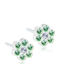 Blomdahl Earrings Medical Plastic Daisy Peridot Crystal 5mm 18b