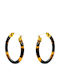 Earring Ear Hoop Tortoise Diameter 40mm Clasp Steel Gold