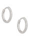 Silber Ohrringe Huggies Reifen 13.00mm