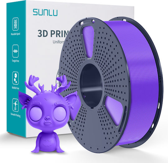 Sunlu PLA+ 3D Drucker Filament 1,75mm Lila 1kg 1 Stück Spule
