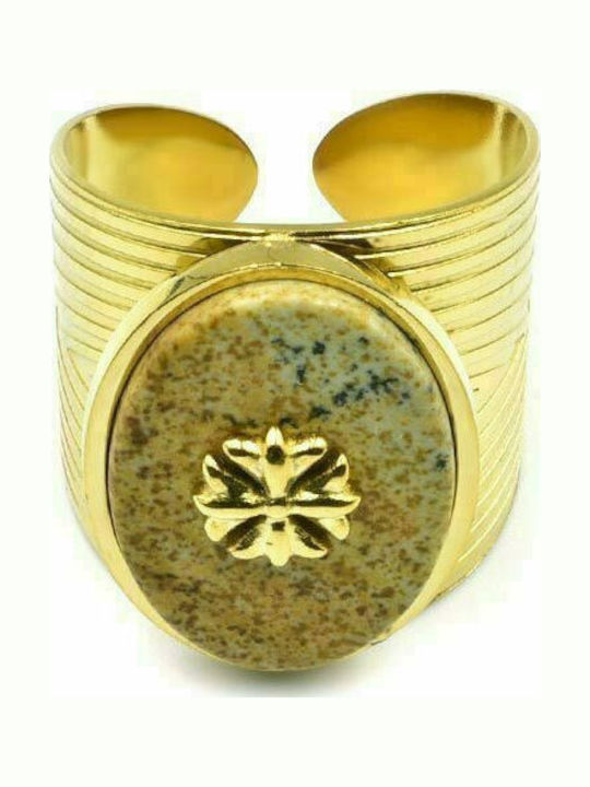 Δαχτυλίδι Ανοξείδωτο Ατσάλι Πέτρα Σταυρό Coat Arms Sand Επιχρυσωμένα Δαχτυλίδι Ανοξείδωτο Ατσάλι Πέτρα Σταυρό Coat Arms Sand Επιχρυσωμένα