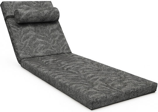 SofiSila Black Sunbed Cushion with Backrest