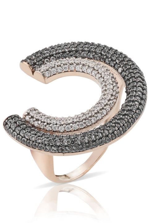 Women's Ring Sogni An078rbg Silver 925 Rose Gold Plated K18 Zircon