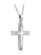 White Gold Women's Cross K14 Zircon St11200123