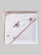 Down Town Home Βρεφική Κάπα-Μπουρνούζι με Κουκούλα Off White 75x75εκ.