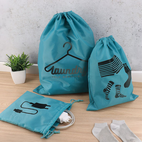 Plastic Storage Case for Clothes / Bags in Blue Color 3pcs