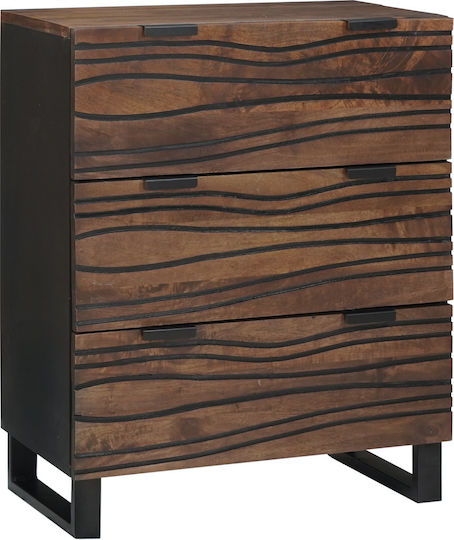 Chest of Drawers Made of Solid Wood 60x33.5x75cm