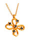 Kreuz Kette Rosa K14 Metrongold Στ1090