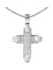 Women's White Gold Cross K14 Zircon St11200975