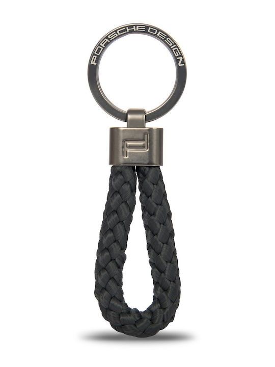 Porsche Design Μπρελόκ Keyring Leather Rope Black