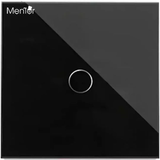 Încastrat Comutator de Perete Wi-Fi Sens unic cu Cadru Negru