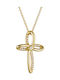 Gold Damen Taufkreuz K14 mit Kette