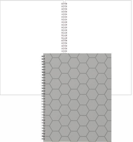 Notizbuch Spirale 80 Blätter A5 mit leeren Seiten Weiß