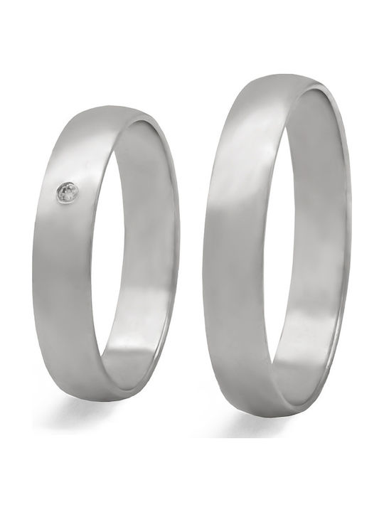 Set White Gold Wedding Rings 14K 20-03272-040