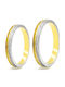 Set Bicolour 14K Wedding Rings 371a