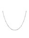 Leticia Kette Silber 2mm Αλυσίδα Λαιμού Ανοξείδωτο Ατσάλι 316l 60 cm