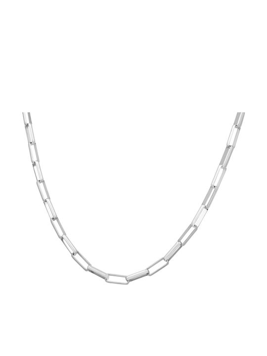 Apoline Kette Silber 5mm Halskette Edelstahl Stahl 316l 60 cm