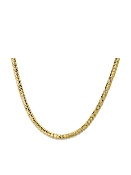 Fior Chain Gold 3mm Αλυσίδα Λαιμού Ανοξείδωτο Ατσάλι 316l 40 Cm