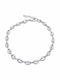 Theta Silver Bracelet 5mm Stainless Steel 316L Bracelet 22-23 Cm