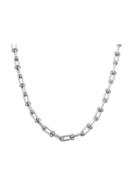 Ruin Chain Silver 6mm Αλυσίδα Λαιμού Ανοξείδωτο Ατσάλι 316l 40 Cm