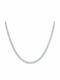 Jacob Chain Silver 4mm Αλυσίδα Λαιμού Ανοξείδωτο Ατσάλι 316l 40 Cm