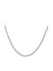 Dennis Rope Chain Silver 3mm Αλυσίδα Λαιμού Ανοξείδωτο Ατσάλι 316l 45 Cm