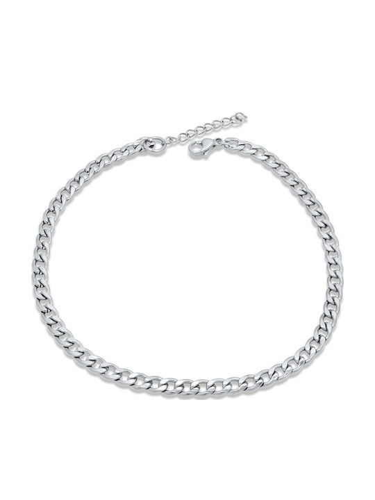 Micro Gurmet Silver Bracelet 4mm Bracelet Stainless Steel 316l 16-17 Cm