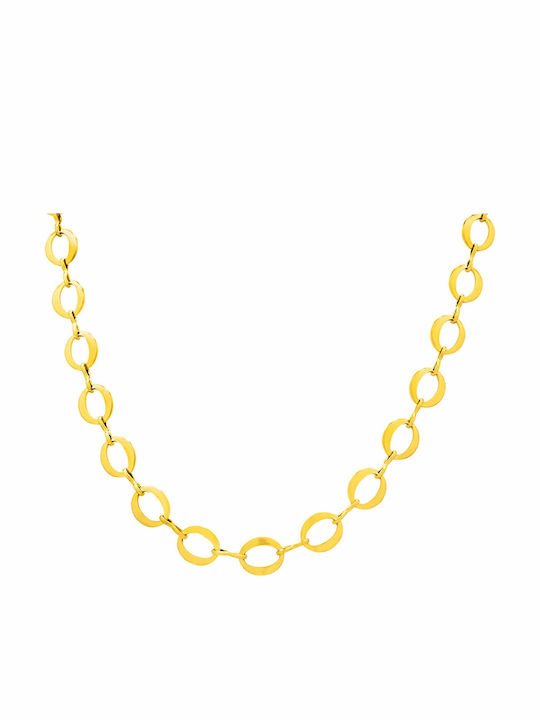 Boheme Вериги Златно Покритие 8мм Вериги Врат Неръждаема Стомана 316l 40 См