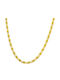 Maiandros Chain Gold 3mm Αλυσίδα Λαιμού Ανοξείδωτο Ατσάλι 316l 50 Cm