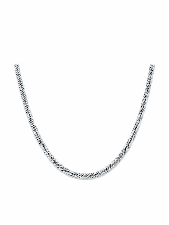 Modestia Chain Silver 6mm Neck Chain Stainless Steel 316l 55 Cm