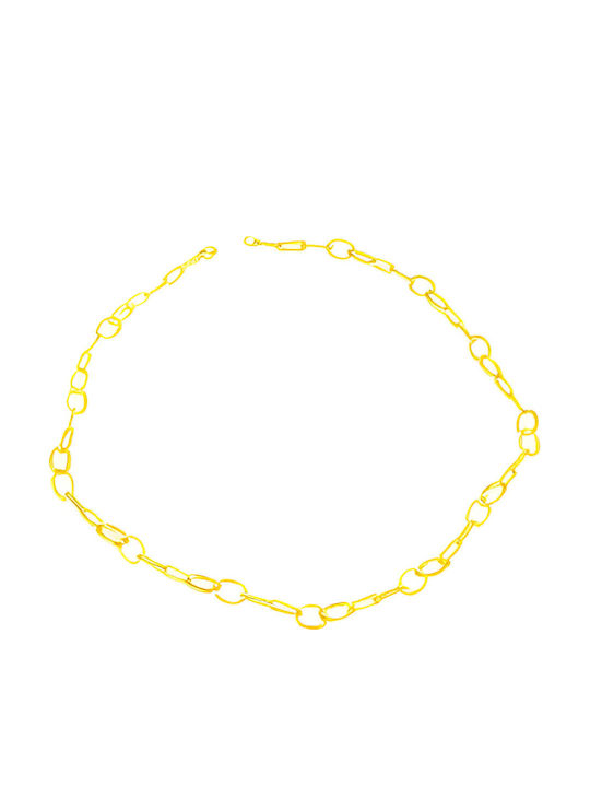 Gold 14K Lustrous Hoop Necklace 45cm Gatsa KL0014