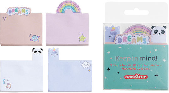Miquelrius Memo Pads Self-Adhesive Blister 4 Pieces 120 Sheets 80gsm B2fun