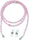 Brillenkette & Masken Perlen Diamantchen Lila