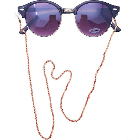 Lanț de Ochelari Twisted Chain cu Ață Colorată Portocalie