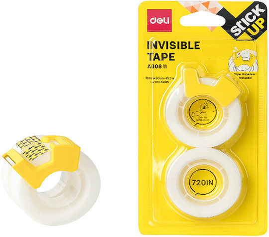 Deli Adhesive Tape Milky Base Blister 2 Pieces 18mmx18.3m Stick Up 16 P Product Sold Individually Pieces Of