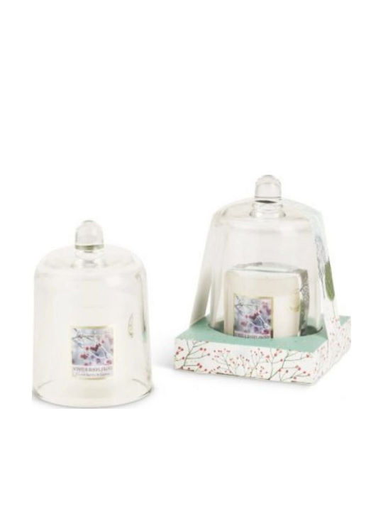 Heart & Home Christmas Glass Purple Candle