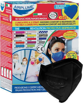 Brand Italia Airplume Protective Mask FFP2 Black 2 Pieces