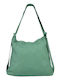 Leather 100 Δερματινη Γυναικεια Τσαντα Back Pack Κωδικος 04-bag-ilbs-6199 Verde-aqua