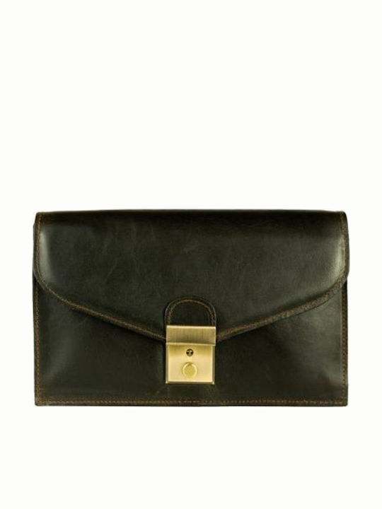 Kouros Leather Handbag Men's Brown 819