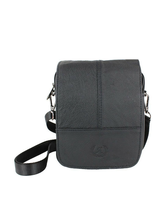 Männliche Tasche Zum Hängen Gürteltasche 15*19*6 Leder Schwarz Tsa.103.02.008 Annie088
