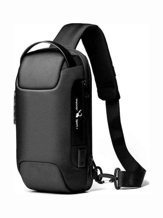 Wasserabweisende Herren Tasche Rucksack Schwarz Farbe Mcan 331611