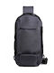 Herren Brusttasche Quaste Grau