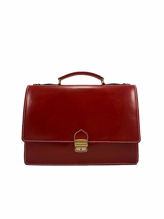 Επαγγελματικη Δερματινη Τσαντα Mybag 7035 Red Κοκκινο