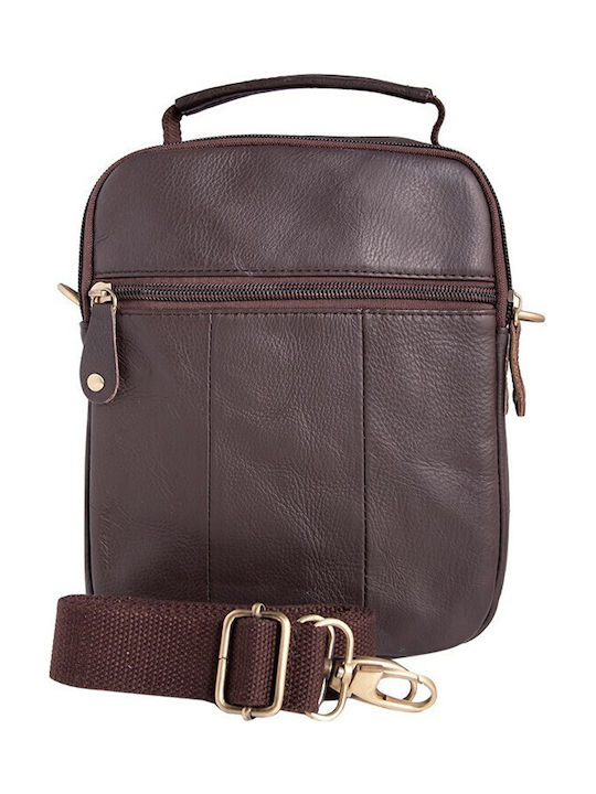 Leder Herren Crossbody Tasche Braun 3123 V-store
