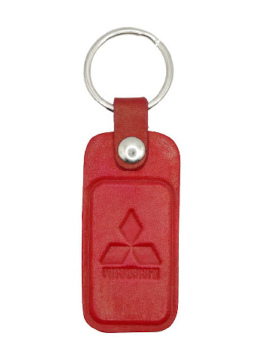 Μπρελόκ Δερμάτινο Μπορντό Mitsubishi 6072-k
